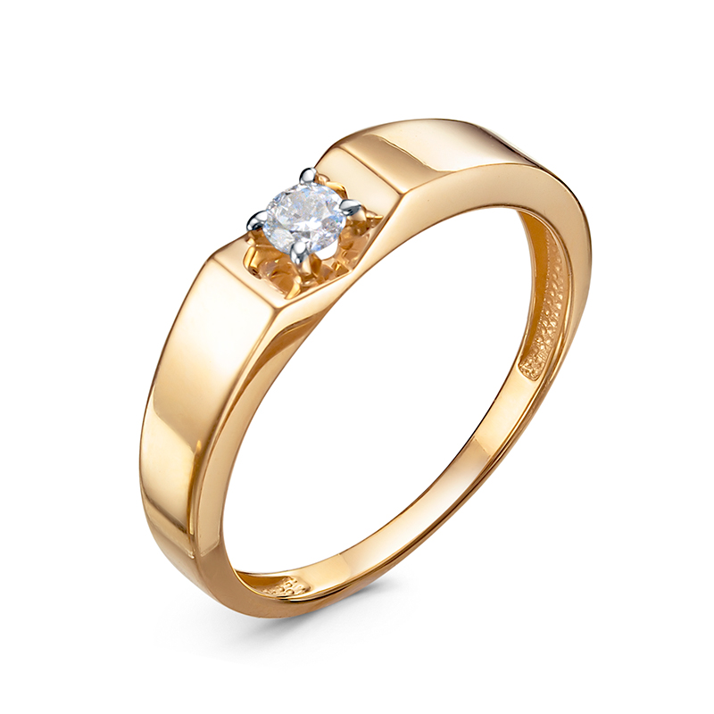 Кольцо, золото, фианит, 1106321